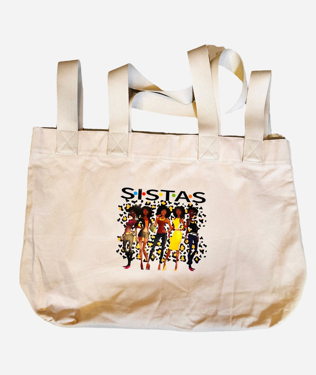 Sistas Canvas Tote Cheetah