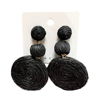 Load image into Gallery viewer, Circular Basket Weave Dangle Earrings
