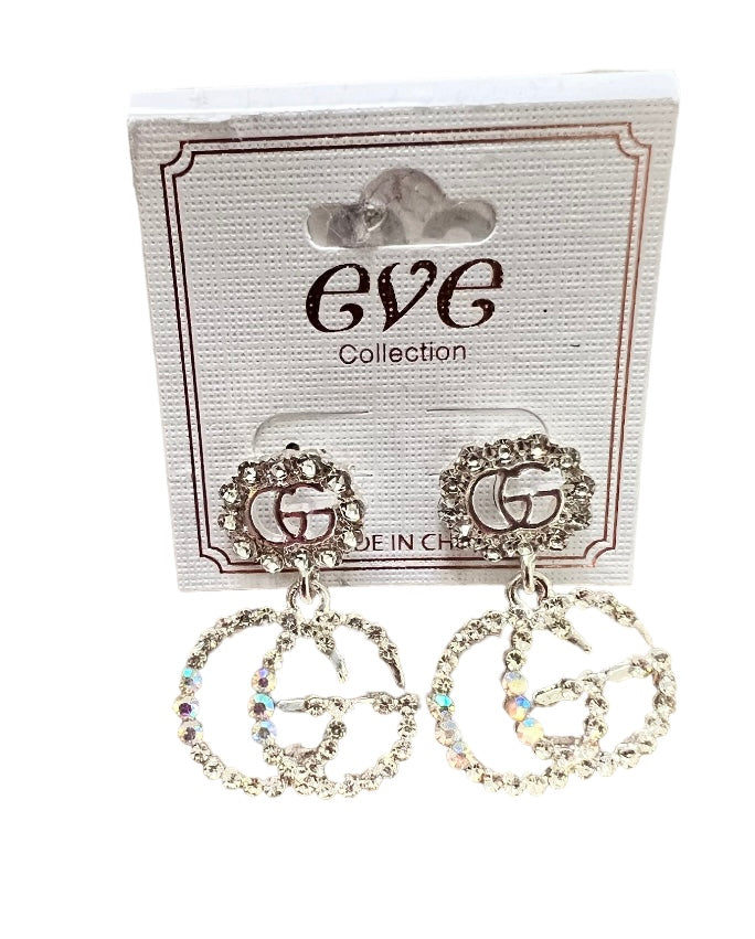 Jeweled  Double G Earrings