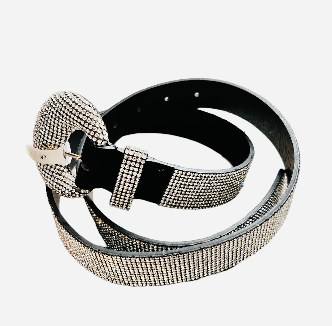 Bling Belt w/ Oversized Buckle