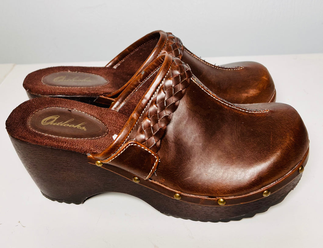 Brown Clogs by Outlooks