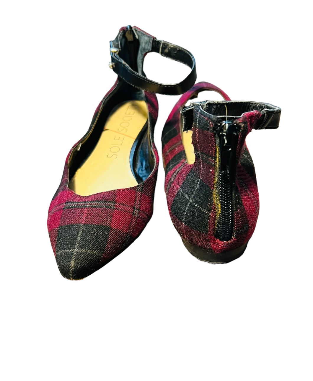 Sole Society Ankle Strap Pointy Toe Flats